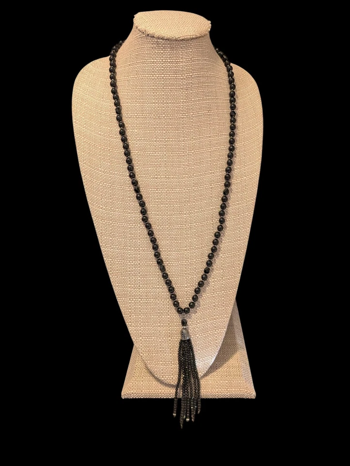 Large Lot of 21 Black Tone Fashion Necklaces, Some Branded, Some Gemstones - Image 4 of 4