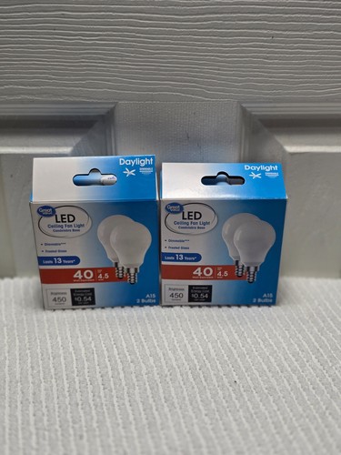 Great Value Dimmable LED Ceiling Fan Light 4.5W A15 Bulb Frosted Glass 2 Pack (R - Picture 7 of 7
