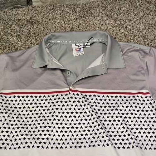 Puma Men's Volition Patriot Golf Polo - High Rise-bright White Size S - Picture 2 of 10