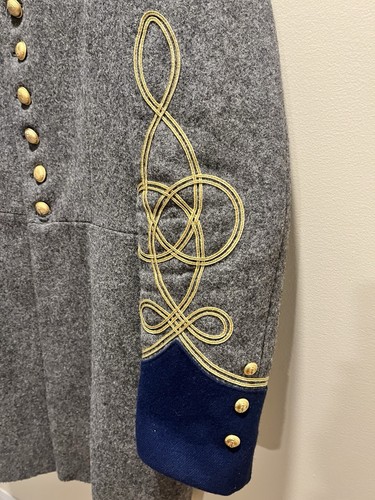 Civil war Long Jacket Cavalry Major’s Uniform with Blue Collar & Cuff. Size L-XL - Picture 10 of 23