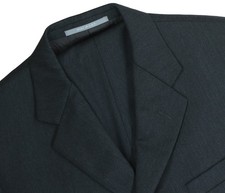 Men's 42 R Hickey Freeman Charcoal Gray 100 Worsted Wool Pleated Front Suit