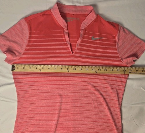 Nike Women's Medium Zonal Cooling Print Polo Pink 855293 - Picture 5 of 11