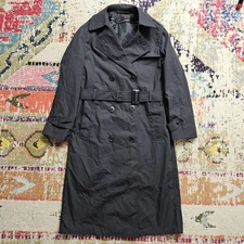 Defense Logistics Agency Garrison Collection Womens Size 12 Army Trench Coat BLK