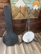 Antique 1920 Bacon Professional #3 FF Tenor Banjo Low Serial Orig. Tailpiece