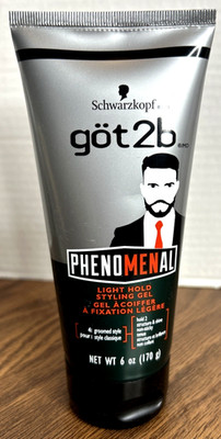 Men's Got2b PhenoMENal Light Hold Styling Gel 6 oz Non-Sticky NEW Discontinued