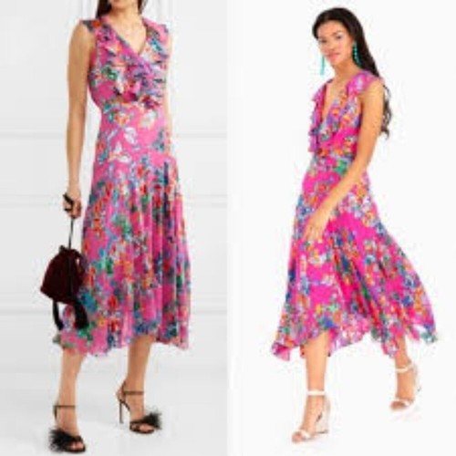 SALONI PINK RITA FLORAL PRINT SIZE 4 1192 - Picture 1 of 9