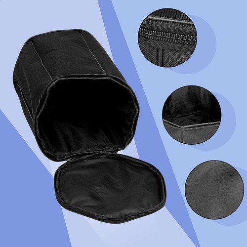 Sleek Black Concertina Gig Bag Carry Case with Zippered Accessories Pouch - Picture 10 of 12