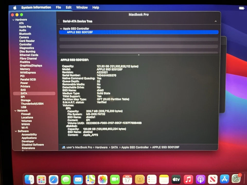 Apple MacBook Pro Retina 13" 2013 2.4 i5 4GB RAM 128GB SSD Big Sur Plateado A1502 Foto 3 de 4