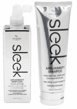 HAIR CHEMIST choose SLEEK ANTI-HUMIDITY SHAMPOO CONDITIONER SHINE COAT 8oz