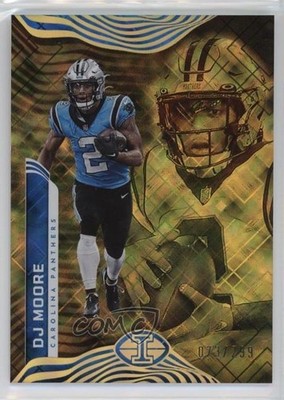 2022 Panini Illusions Trophy Collection Yellow Diamond 73/299 DJ Moore #13 1ew0