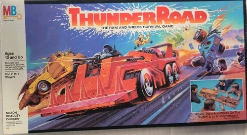 Thunder Road Complete Vintage Board Game by Milton Bradley (1986)