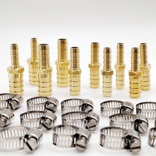 30Pcs Brass Hose Barb Reducer Fittings Assortment, 1/4'' 5/16'' 3/8'' 1/2'' ID H