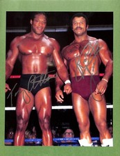 2019 Leaf Wresting WWE WCW ECW Japan Signed 8x10 Leaf COA Rocky Johnson & Atlas