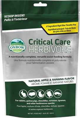 New Critical Care Herbivore 454g   Emergency Rabbit & Guinea Pig Food, Apple Ban