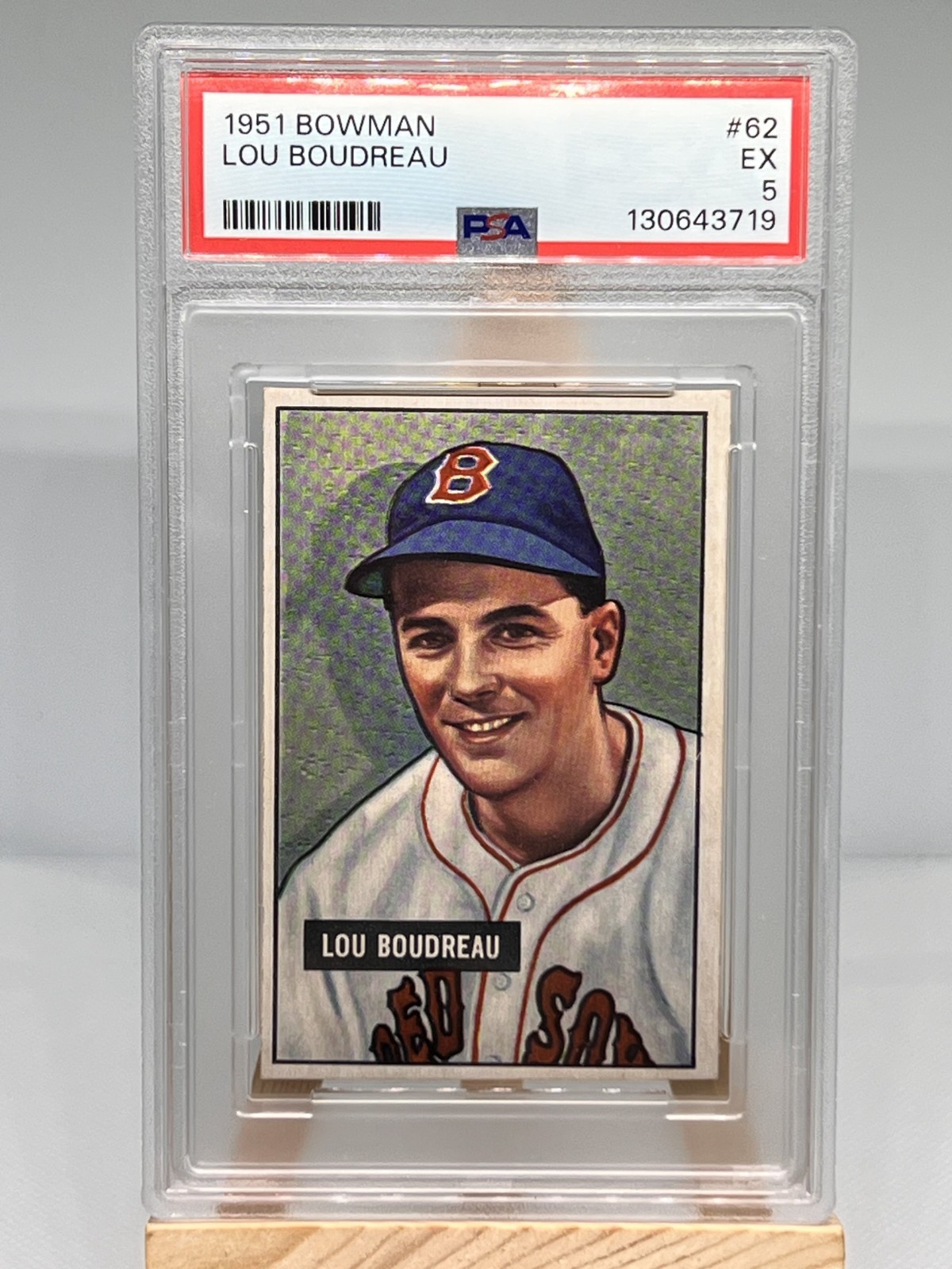 1951 Bowman - Lou Boudreau #62 Graded PSA 5 HOF!