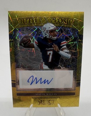 2022 Select Draft Picks Malik Willis RC Youth Explosion Auto Gold Lazer /5 SSP