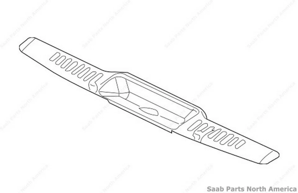 Genuine Saab Trunk Trim Scutt Plate Ebony for Center 2005-2008 Saab 9-7x 15778 - Изображение 2 из 2