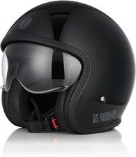 Casco JET Scooter Vespa Vintage Café racer Origine Spirit  STICKY  NERO LUCIDO