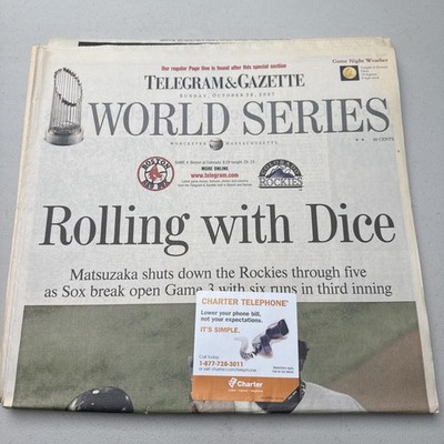 Boston Sports Historic Patriots & Red Sox Newspapers - Sunday, October 28, 2007