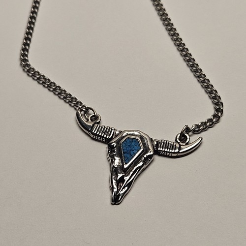 Steerhead Necklace Silver Tone 25" NECKLACE