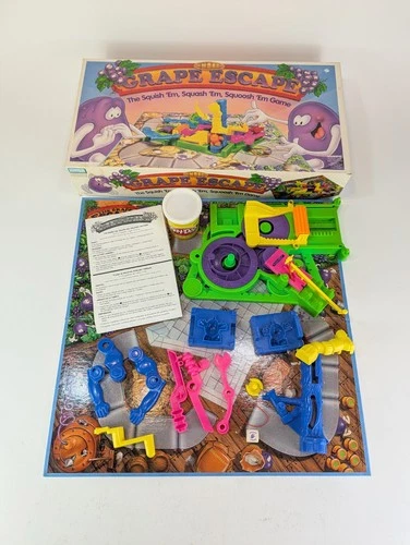 Grape Escape Board Game Complete Except Dough Vintage Parker Brothers 1992