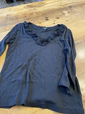 Talbots Black Top Small