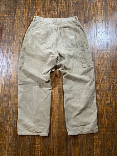 Hombre Gap Beige Suelto Pana Vintage Carpintero Pantalón 34x30
