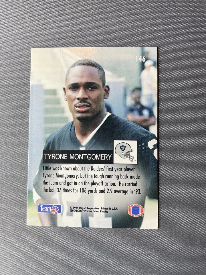1994 Playoff #146 Tyrone Montgomery - Image 2 of 2