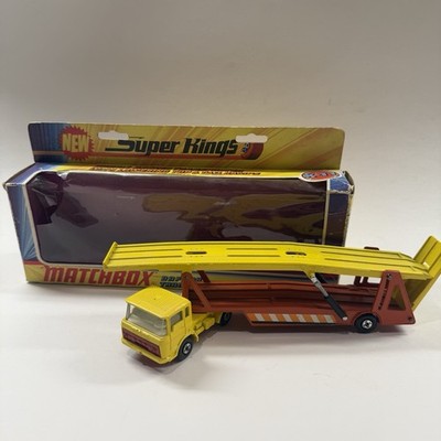 Matchbox Lesney Superkings K-11 DAF Car Transporter Striped In Box Vintage 70s