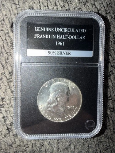 1961 Franklin Half Dollar 90% Silver BU/Uncirculated in Holder