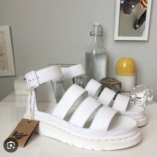 Women Dr. Martens Heels White Leather 36 #7KSI