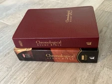 ⏰ NKJV Chronological Study Bible Thomas Nelson Black Cherry Bonded Leather