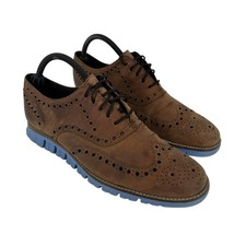 Cole Haan Zerogrand Wingtip Oxford Shoes Mens Size 8.5 Brogue Brown Leather