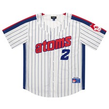 Ebbets Field Flannels Sankei Atoms Pinstripe Baseball Jersey Japan NEW Men's XL