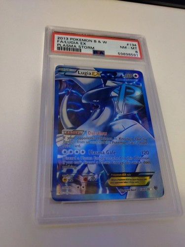 Pokemon Plasma Storm Lugia EX Full Art B&W PSA 8 NM-MT