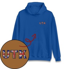 Unite The Kingdom Embroidered Hoodie, Union Jack Flag Badge Unisex Hoodie