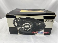 Phone Vintage Art Deco Pushbutton Phone TT SYSTEMS 80's Desk Top Retro Style