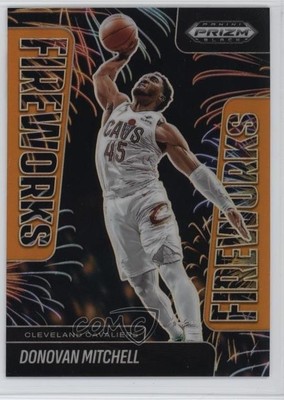 2024-25 Panini Prizm Black Fireworks Orange 32/49 Donovan Mitchell #12 1j5e