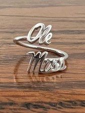 Stone Armory University of Mississippi Ole Miss Stainless Steel Adjustable Ring