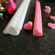Heart Shaped Silicone Mold Tube Column Handmade Soap Candle Chocolate/Cake/Mouss