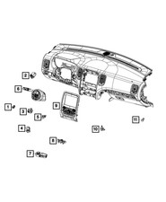 Genuine Mopar Vehicle Feature Controls Center Stack 68333643AA