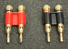 High End Speaker Banana Plugs Pair Red and Black