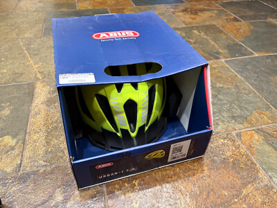 Abus Urban-I 3.0 Helmet XL 61 - 65cm Signal Yellow with Integrated Tail Light