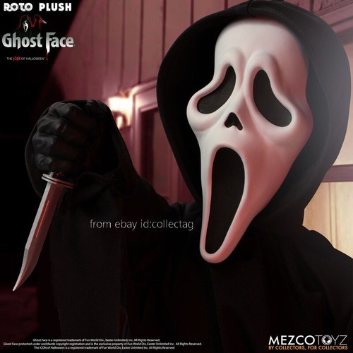 Mezco Toyz Roto Plush Ghost Face Action Figure In Stock - Picture 4 of 6