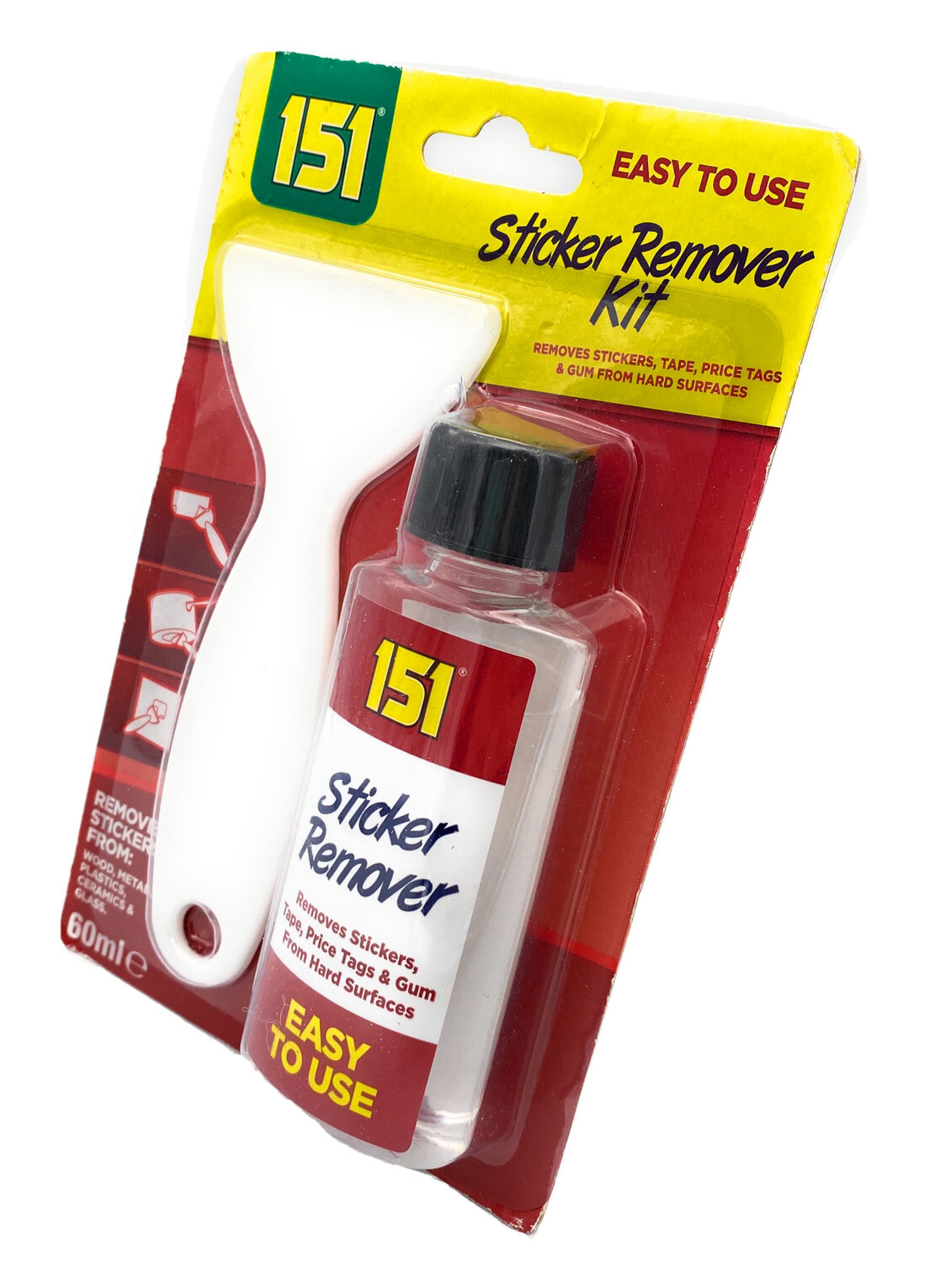 Sticker Remover Kit with Scraper Removes Stickers Tape Labels From