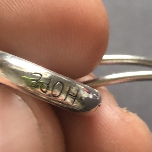 Sterling Silver 925 Lot Bracelet B46 Bangle Cross Jesus Faith Hope Love Peace Me - Picture 5 of 9