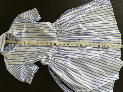 POLO RALPH LAUREN Pinstripe Short Sleeve Striped Belted Dress Youth Girls Sz 7 - Picture 7 of 10