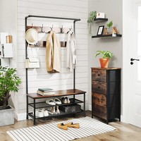 GarderobenstäNder Xxl KleiderstäNder Flurgarderobe Schuhregal 182Cm HSR47BX