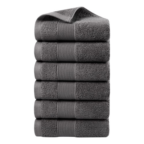 6 Pack Hand Towels 100% Cotton Ultra Soft for Bathroom,Kitchen,SPA,Gym & Hotel