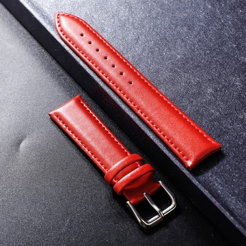 Black High Quality Men's Ladies Soft Leather Watch Band Strap 12mm-22mm - Picture 3 of 18